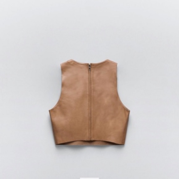 Zara real leather top - Picture 3 of 4